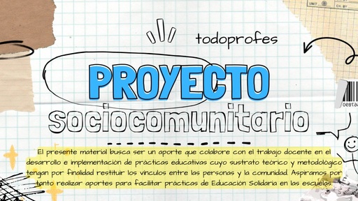 [00054] Proyecto sociocomunitario